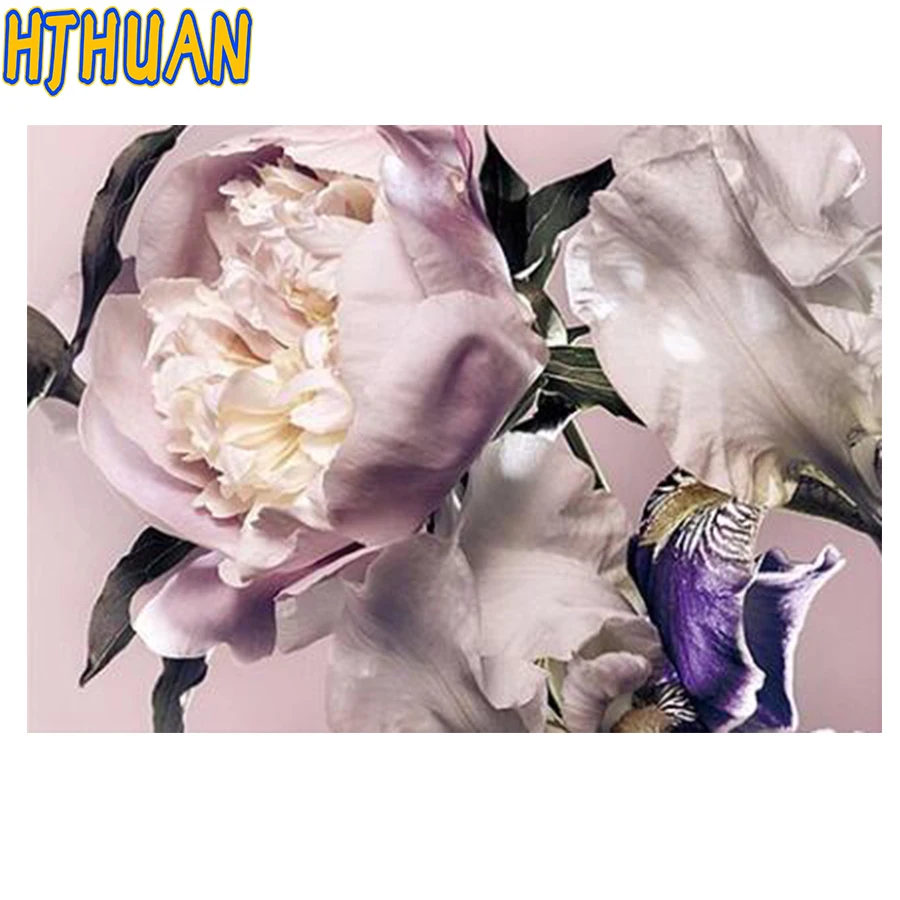 

New arrival Peony iris Diy diamond painting picture rhinestones embroidery diamond mosaic stickers 5d cross stitch home decor