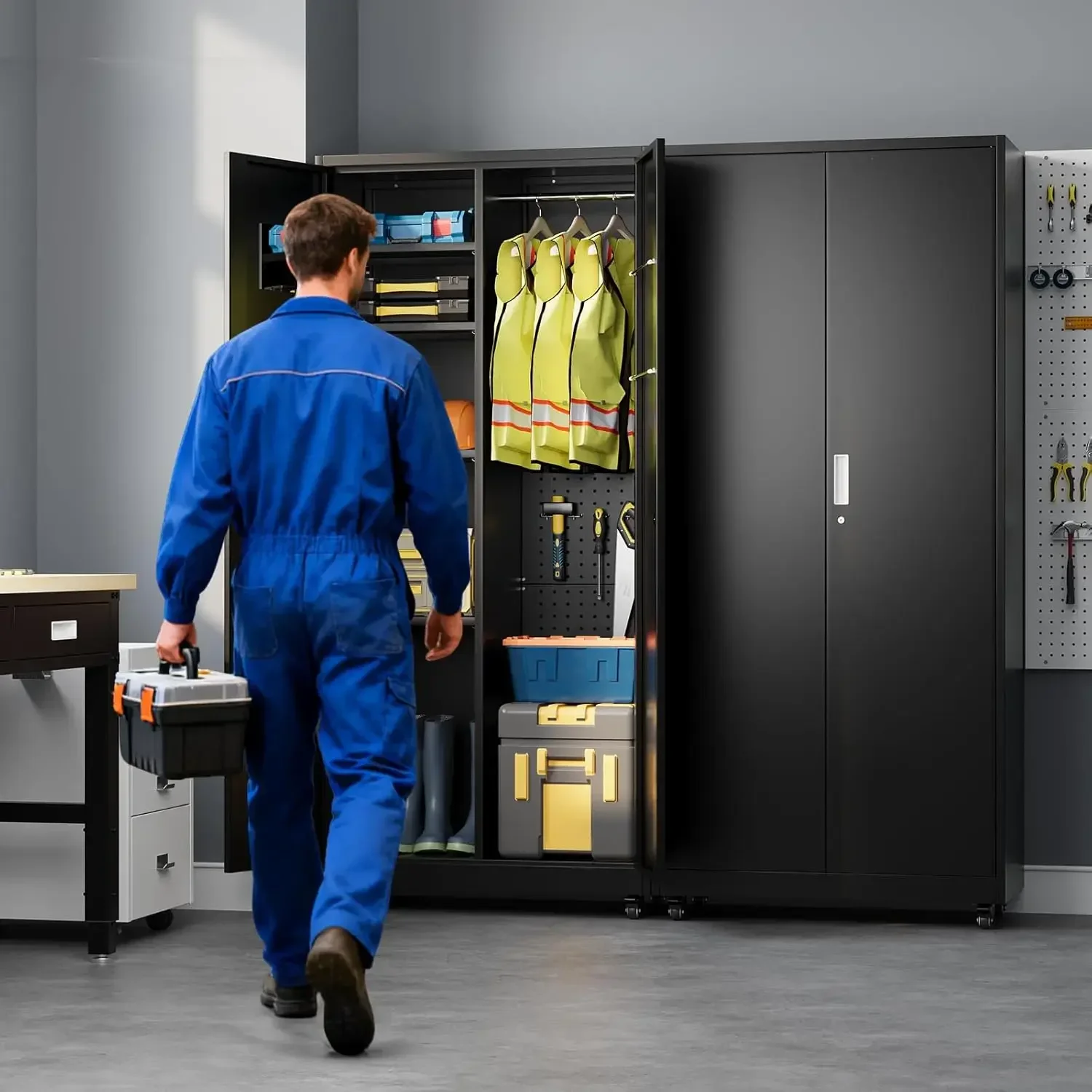 Metal Storage Cabinet with Lock, 72