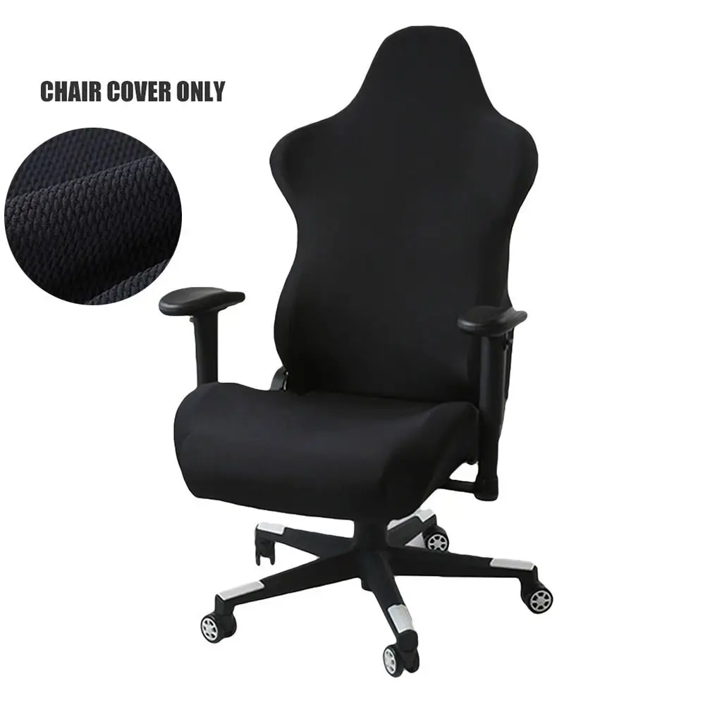 Polyester Gaming Chair Cover Thickened Fabric Stretch Fit Gaming Chair Slipcover Embossed Texture Armrest Covers