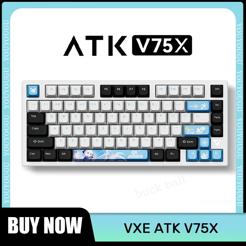 

Atk Vxe V75x Mechanical Keyboard Aluminium Cnc 3 Mode Wireless Smart Speed X Quick Trigger Rgb Hot Swap Rt Gaming Keyboards Gift