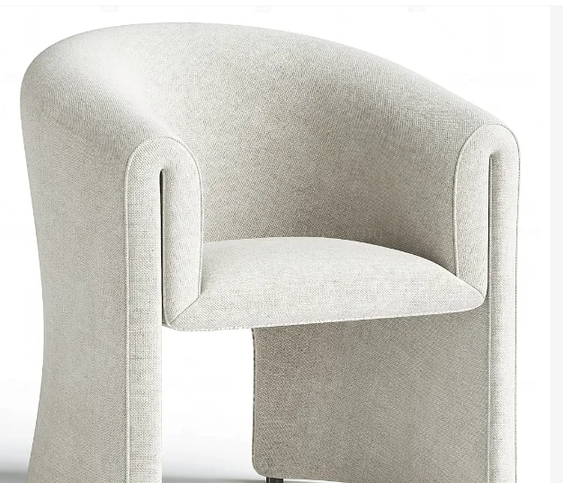 

New Scandinavian Design Italian Luxury High Quality Simplicity Style Elegant Solid Wood Comfort White Color Chair