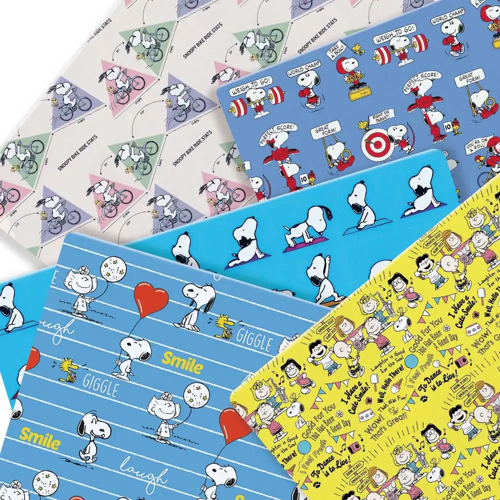 TAKARA TOMY Snoopy fabric140CM Cartoon Polyester cotton fabric Patchwork Tissue Kid Home Textile Sewing Doll Dress Curtain34566