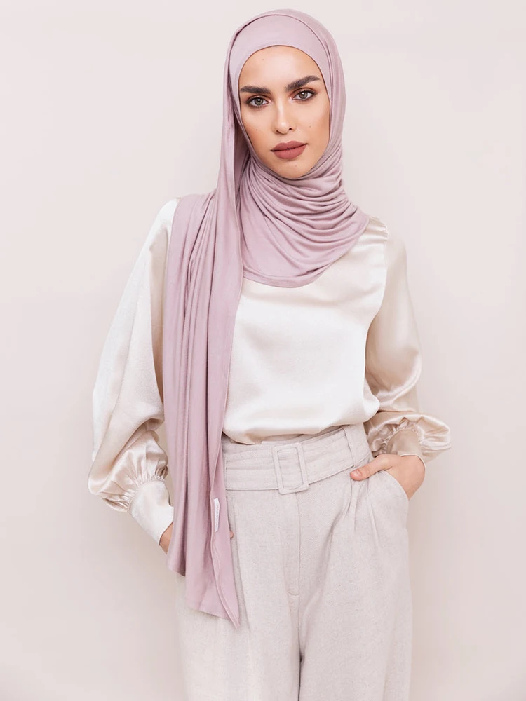 Hijab Instantâneo Premium para Mulheres, Jersey, Hijabs, Turbantes Muçulmanos, Turbante, Head Wrap, Ramadan, Cachecol, Fêmea