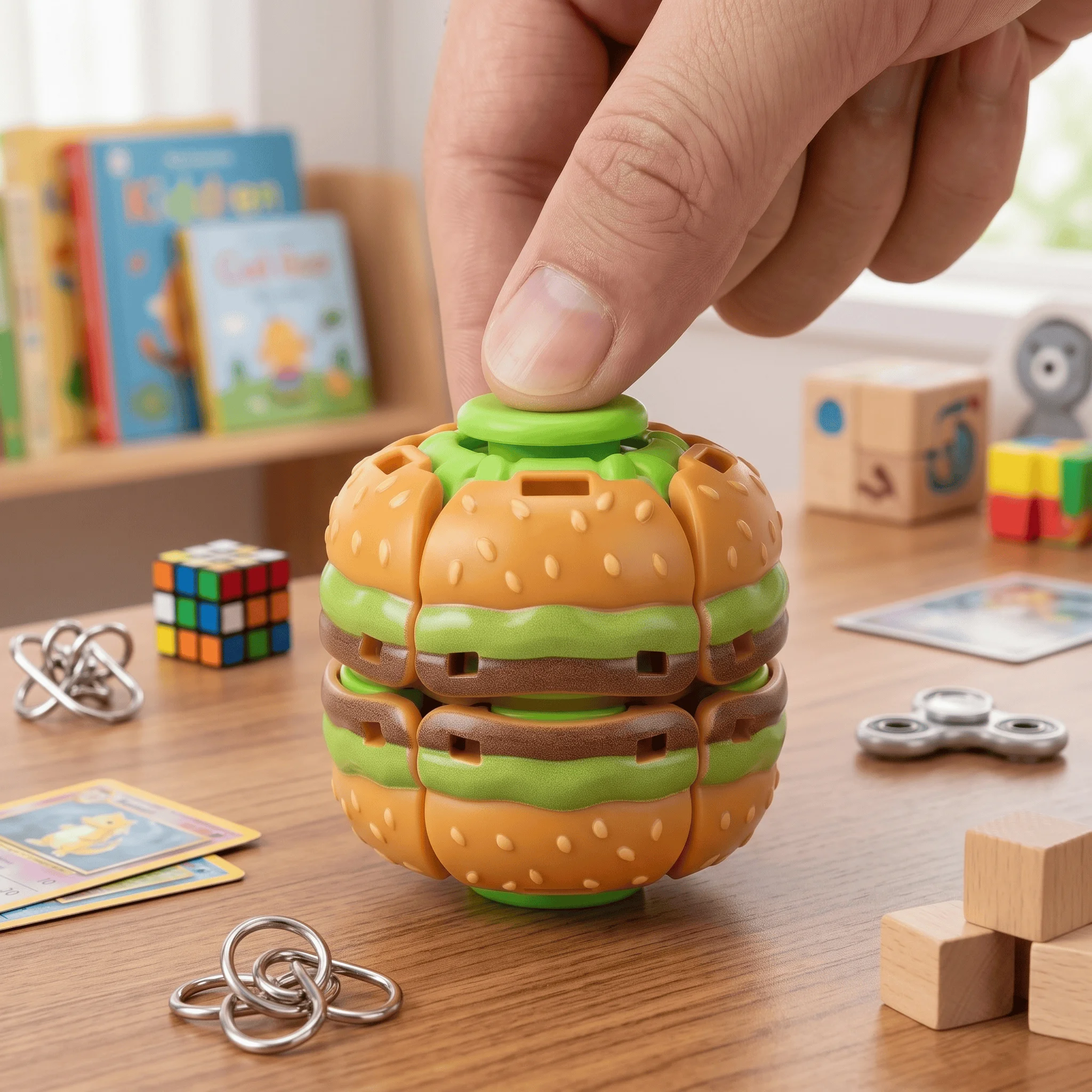 3D Printed Hamburger Fidget Sp - 3D Printing Table review and price