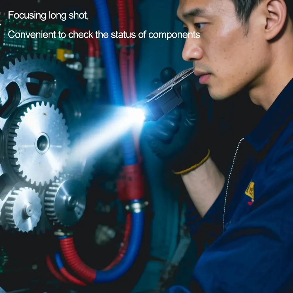 مصباح يدوي للتخييم شاشة LCD دوارة مقاومة للماء للمشي لمسافات طويلة مصباح يدوي محمول للتخييم زاوية قابلة للتعديل لليلة