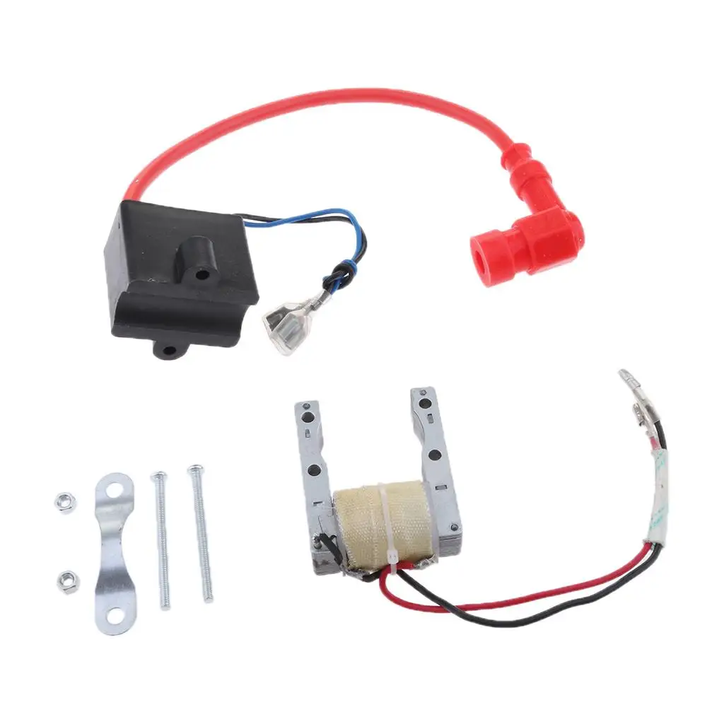 Motorcycle CDI Ignition Coil Magneto Stator Metal Replacement Part for 49CC-80CC 2-stroke Scooter ATV Dirt Bike