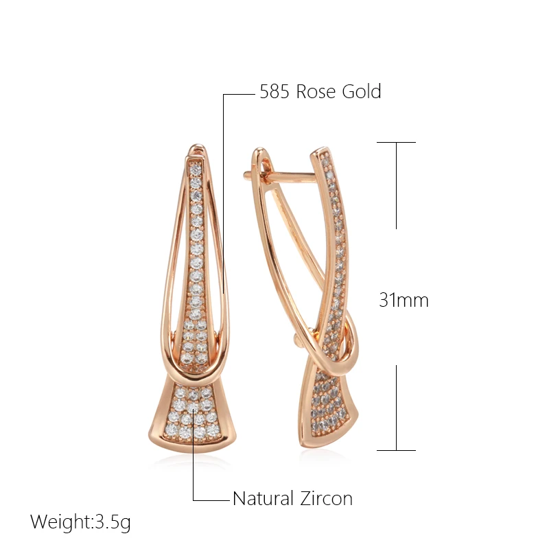 Luxury Curve Triangle Long Pendant Zircon Women\'s Earrings Personality English Buckle Party Daily Jewelry Girl Sexy Earrings