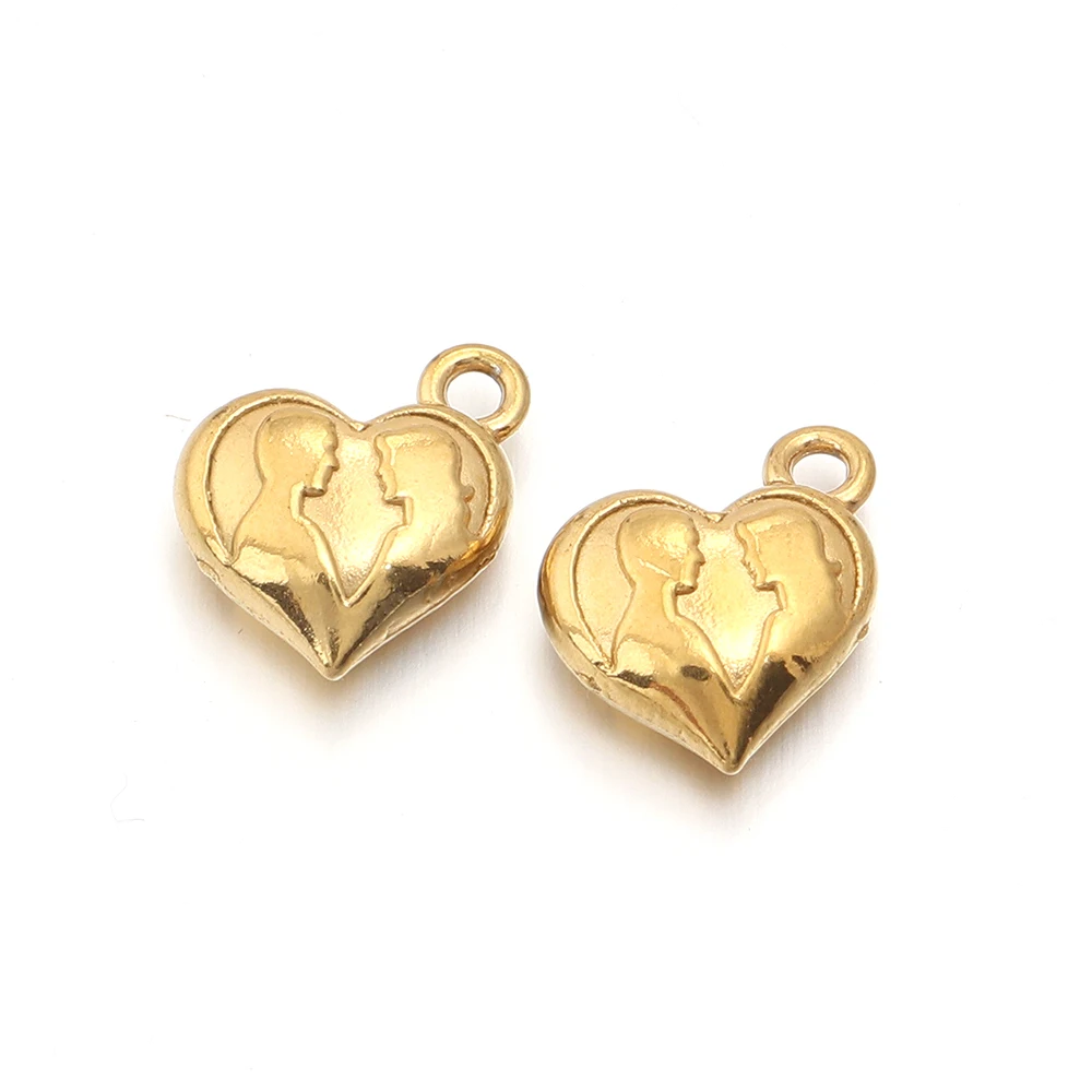 

5 шт./лот полый бант сердце любовь подвески милые подвески из нержавеющей стали для изготовления ювелирных изделий DIY браслет ожерелье подвески аксессуары