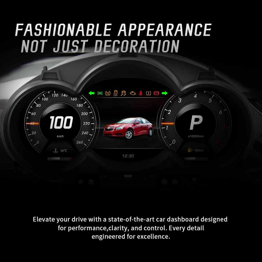 Car LCD Instrument For Chevrolet Cruze Lacetti Classic Lacett 2009-2014 Panel Cluster Multiple Colorful UI Definition Display