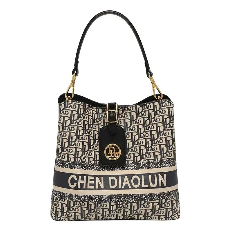 Famous Designer Luxury Brand Embroidery Shoulder Messenger Bags High Quality Large Capacity Bucket Bags Women Purse And Handbags