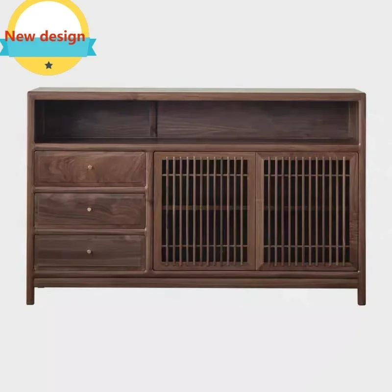 

LL A139 New Chinese Style Sideboard Tea Room Storage Cabinet Solid Wood Entrance Tea Cabinet
