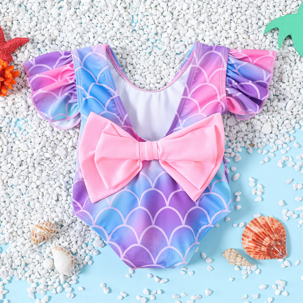 Summer Kids Toddlers costume da bagno intero costume da bagno Digtial Print costume da bagno per bambini tuta intera Summer Beachwear Swimwear