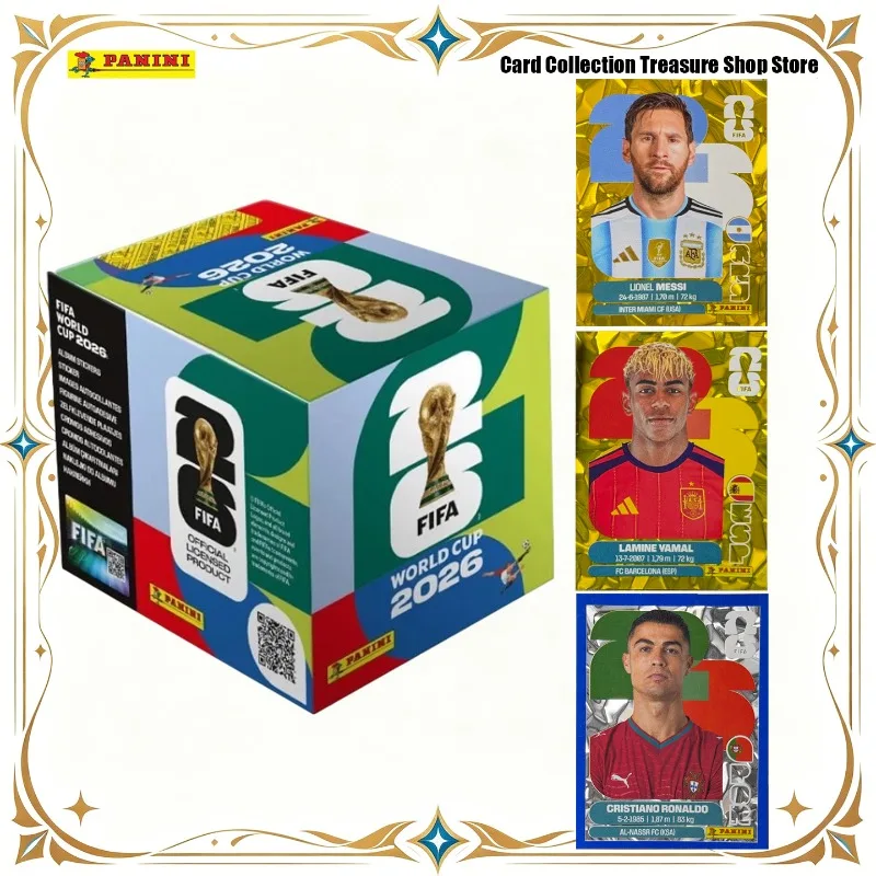 2026年パニーニ公式fifaワールドカップ-アメリカ-メキシコ-カナダ-ステッカーボックス-メッシ-ムバッペ-ハーランド-ヤマル-スターコレクタブルステッカー-ファン向け