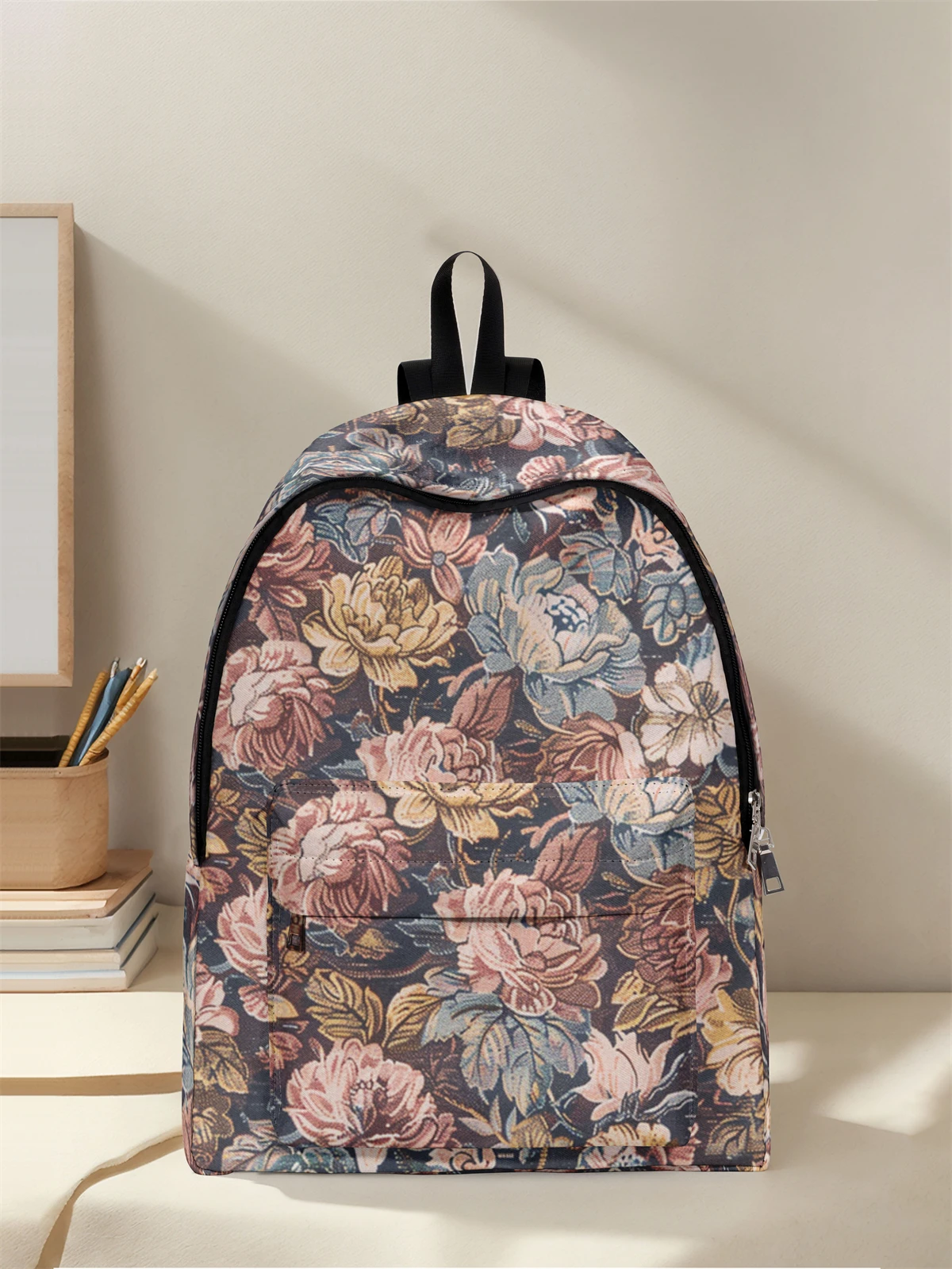 

Рюкзак с цветочным узором, новая модель на 2025 год, повседневный дорожный рюкзак, легкий и простой повседневный дорожный рюкзак.