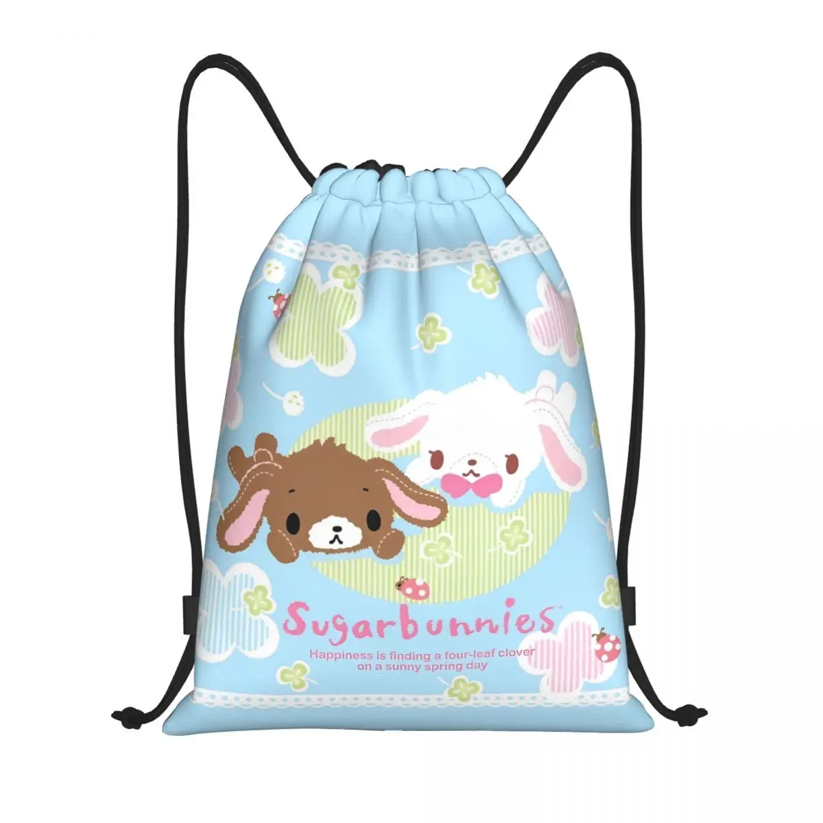 

Cartoon Sugarbunnies Cute Drawstring Backpack Sports Gym Bag String Sackpack for Working Out