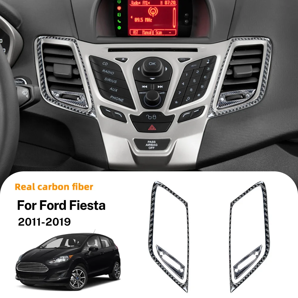 

Soft Carbon Fiber Sticker For Ford Fiesta MK6 MK7 2011 2012 2013 2014 2015 2016 2017 2018 2019 Car Central Control Air Outlet