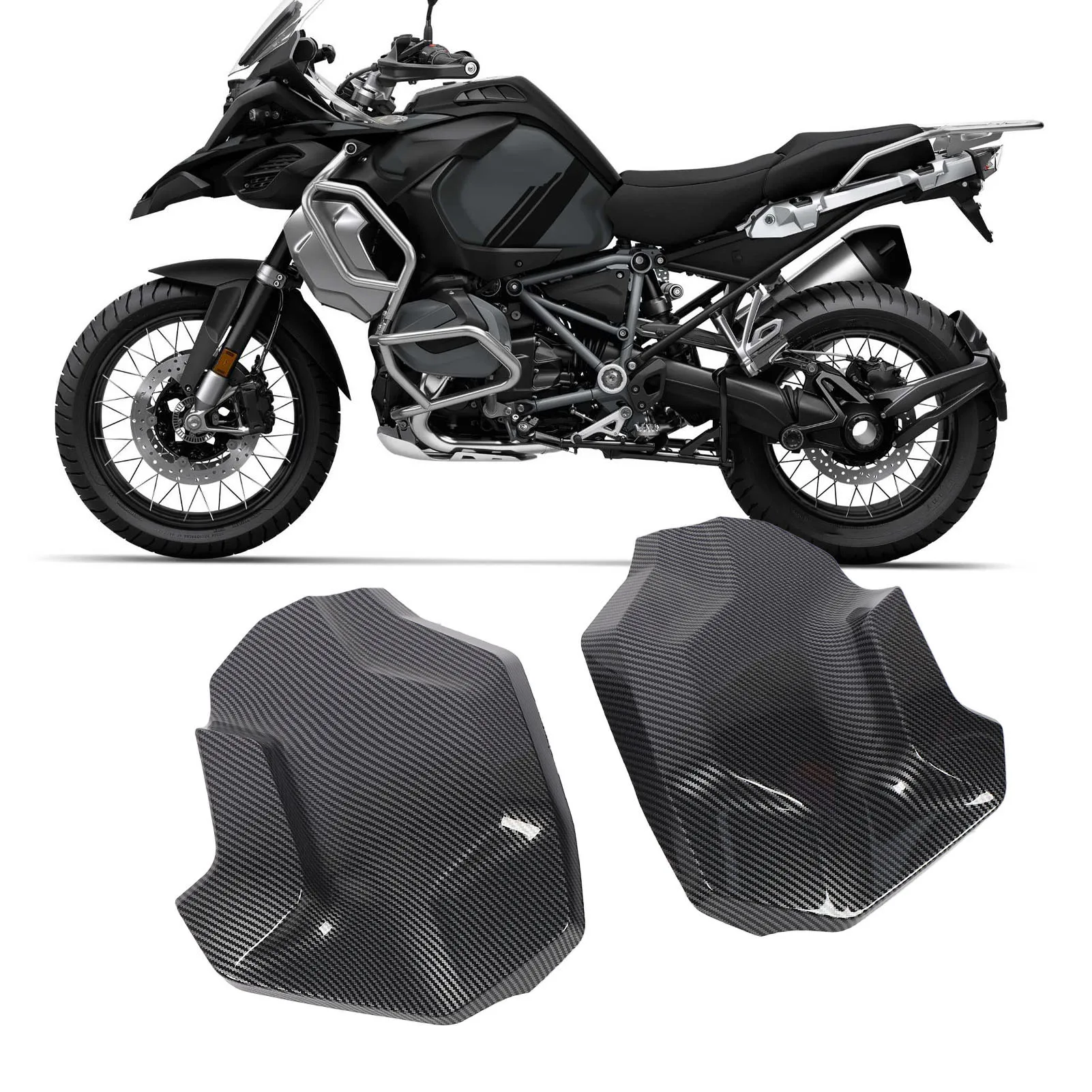 

Carbon Fiber Radiator Guard for BMW R1250GS Adventure (2018-2023) – Front Side Fairing Cover Protector