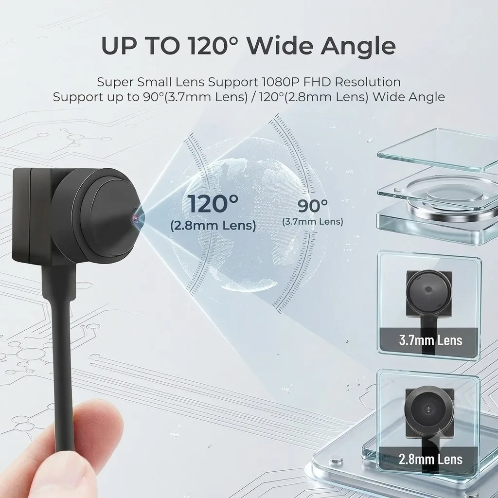 ビデオ通話テレビ用1080Pミニウェブカメラ、3.7mm 9 - Home Cinema Usb のレビューと価格