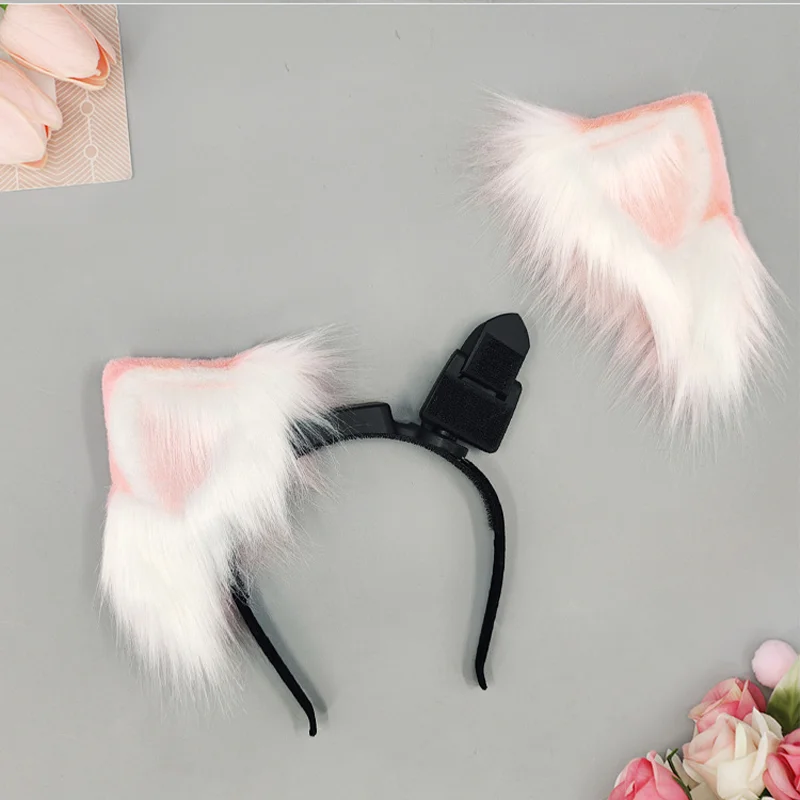 Charging Simulation Pet Ear Gravity Sensor Touch Electric Cat Ear Cosplay Prop Motion-Sensitive Foldable Cat Ear Headband