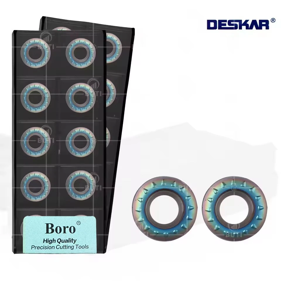 

DESKAR 100% Original RPMT10T3MOE-JS TF618 CNC Lathe Hardened Steel Blade Cutter Cutting Insert Milling Turning Tool Colored Tool