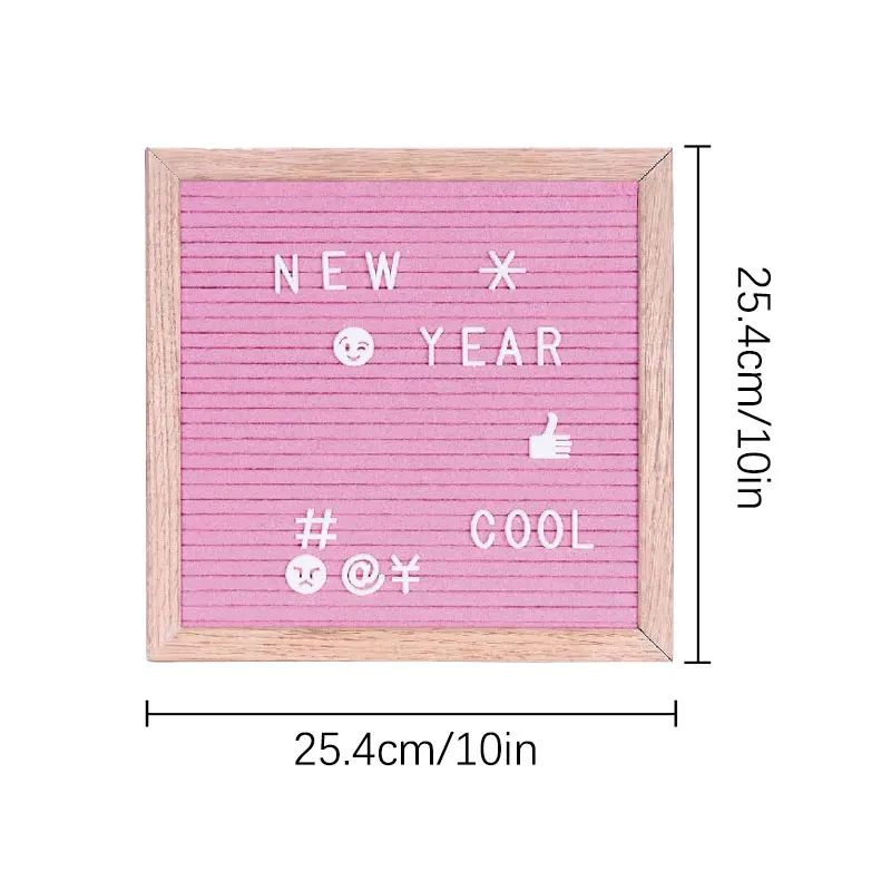 Pink Letter Felt Message Board with White Letters, Stand, Classroom, Home and Other Multi-Purpose Message Board