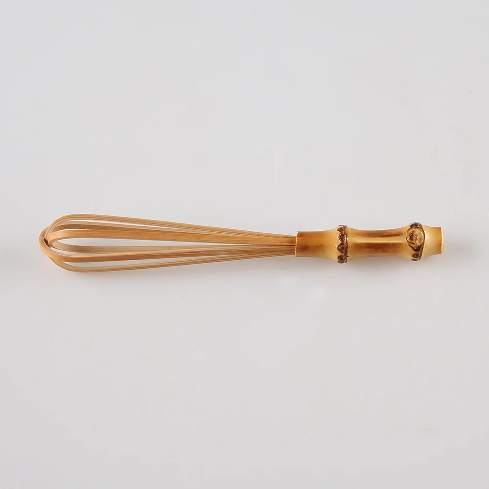 Kitchen Cooking Baking Tool Handmade Natural Bamboo Mini Small Hand Flour Mixer Blender Manual Egg Beater Whisk