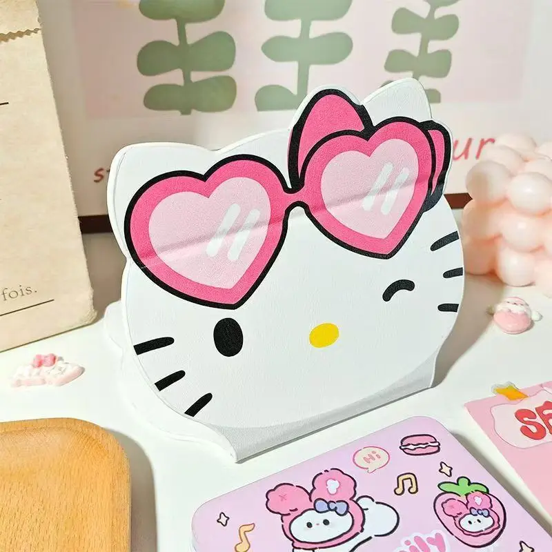Hello Kitty Folding Makeup Mirror  Creative, Portable Mini Mirror  Stands on a Desk, in a Dorm Room, or Living Room view 2