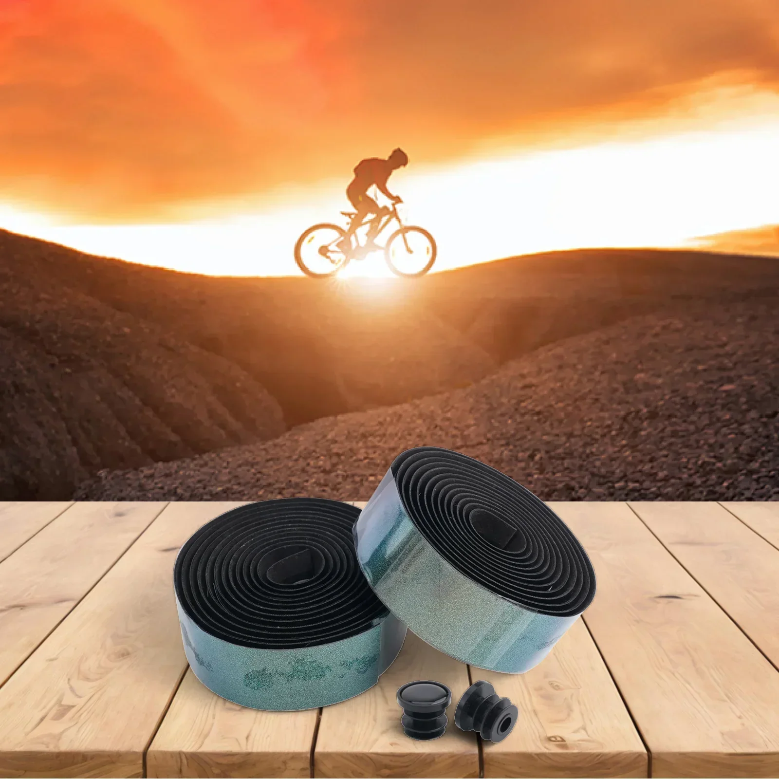 

Bicycle Handlebar Tapes Metal Gradient Bar Tape Colorful Shiny Shock Absorption Bicycle Handle Bar Wrap Strap Cycling Equipment