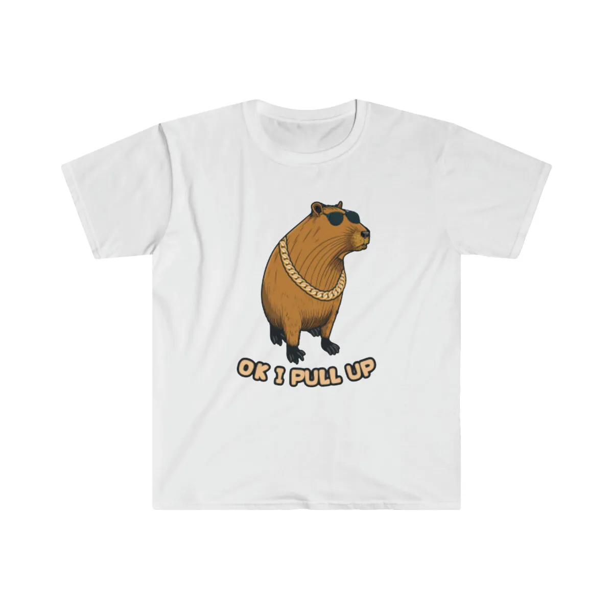 Ok I Pull Up Capybara Unisex Softstyle T-Shirt