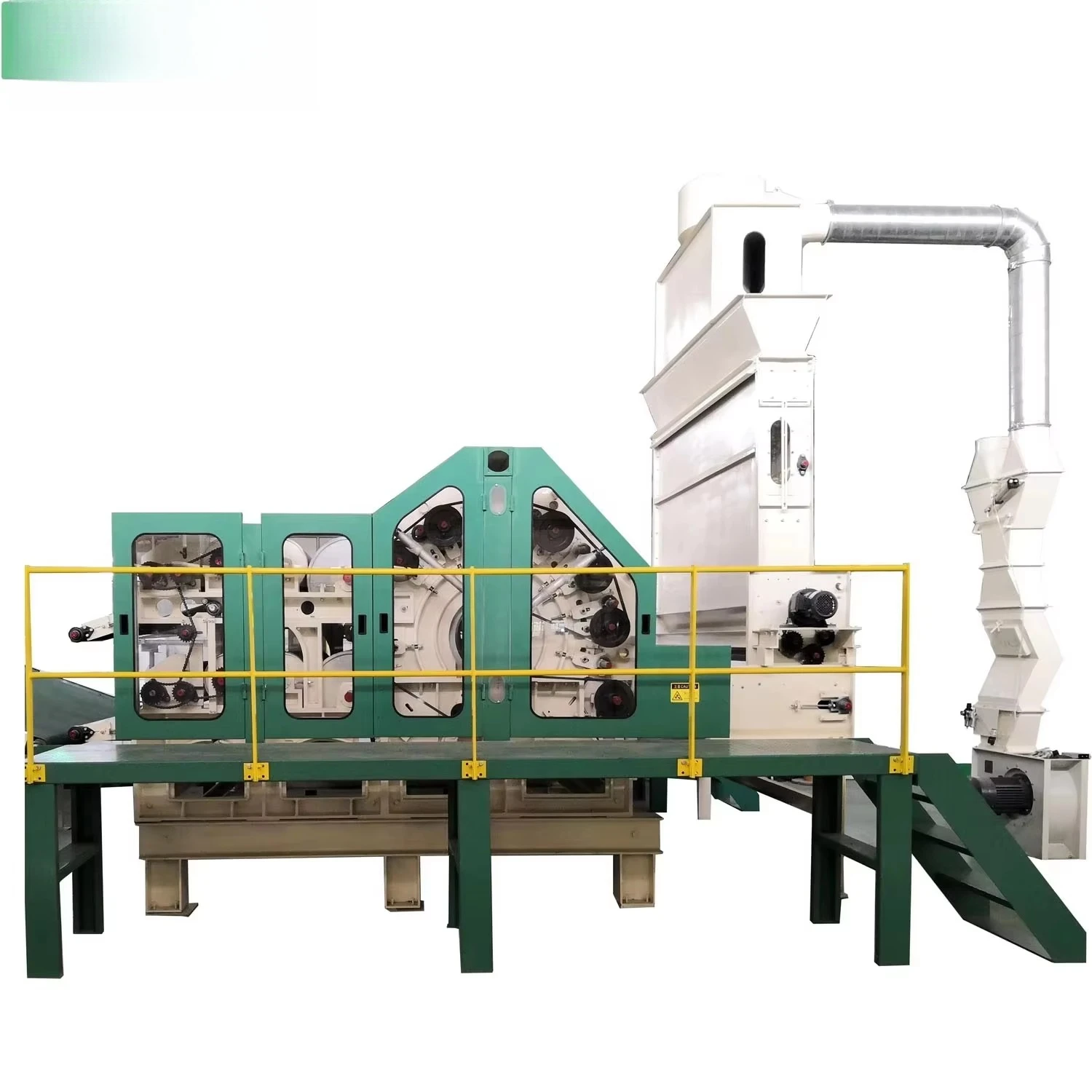 Automatic PLC-Controlled 11500W Nonwoven Polyester Fabric Fiber Double Doffer Carding Machine New 1 Year