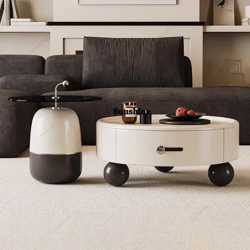 

TDCream Style Coffee Tables Design Unique Elegant Storage Coffee Tables Cute Luxury Mesa De Centro Sala Furniture Living Room