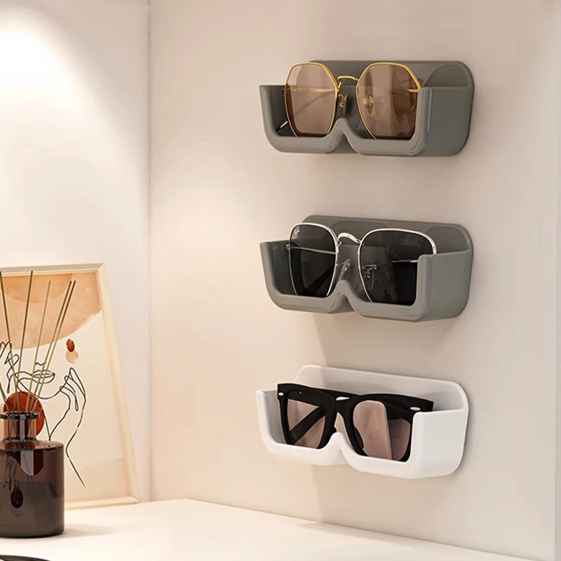 

Myopia Glasses Sunglasses Display Storage Box Mirror Wall Mounted Non Perforated Sunglasses Storage Rack Home Organizing
