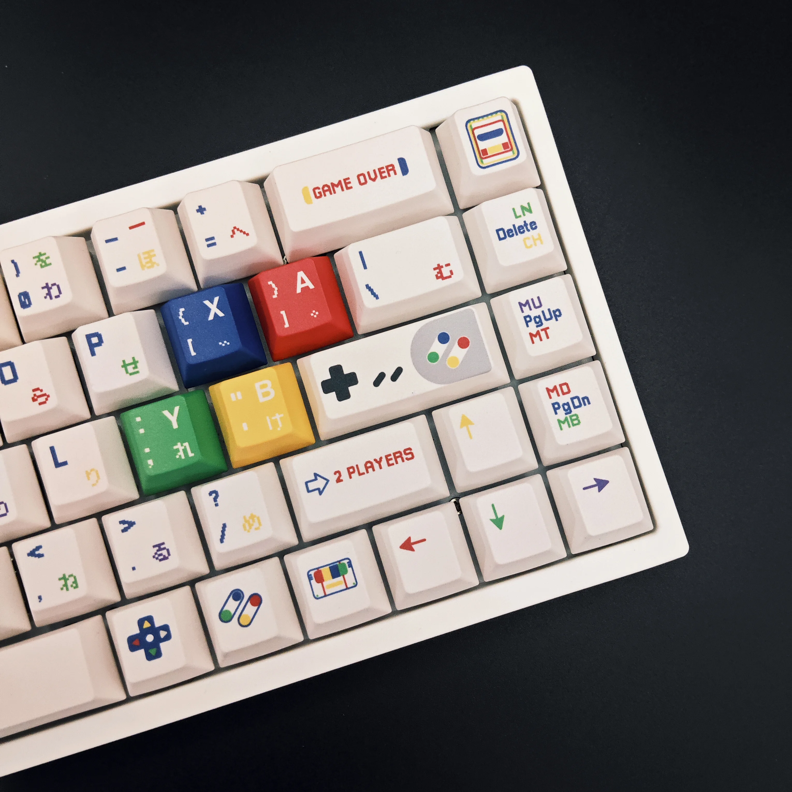 Retro SFC White Keycaps Cherry Profile PBT SUB-DYE Custom Keycap For MX Switch DIY ISO Keys Mechanical Keyboard Caps