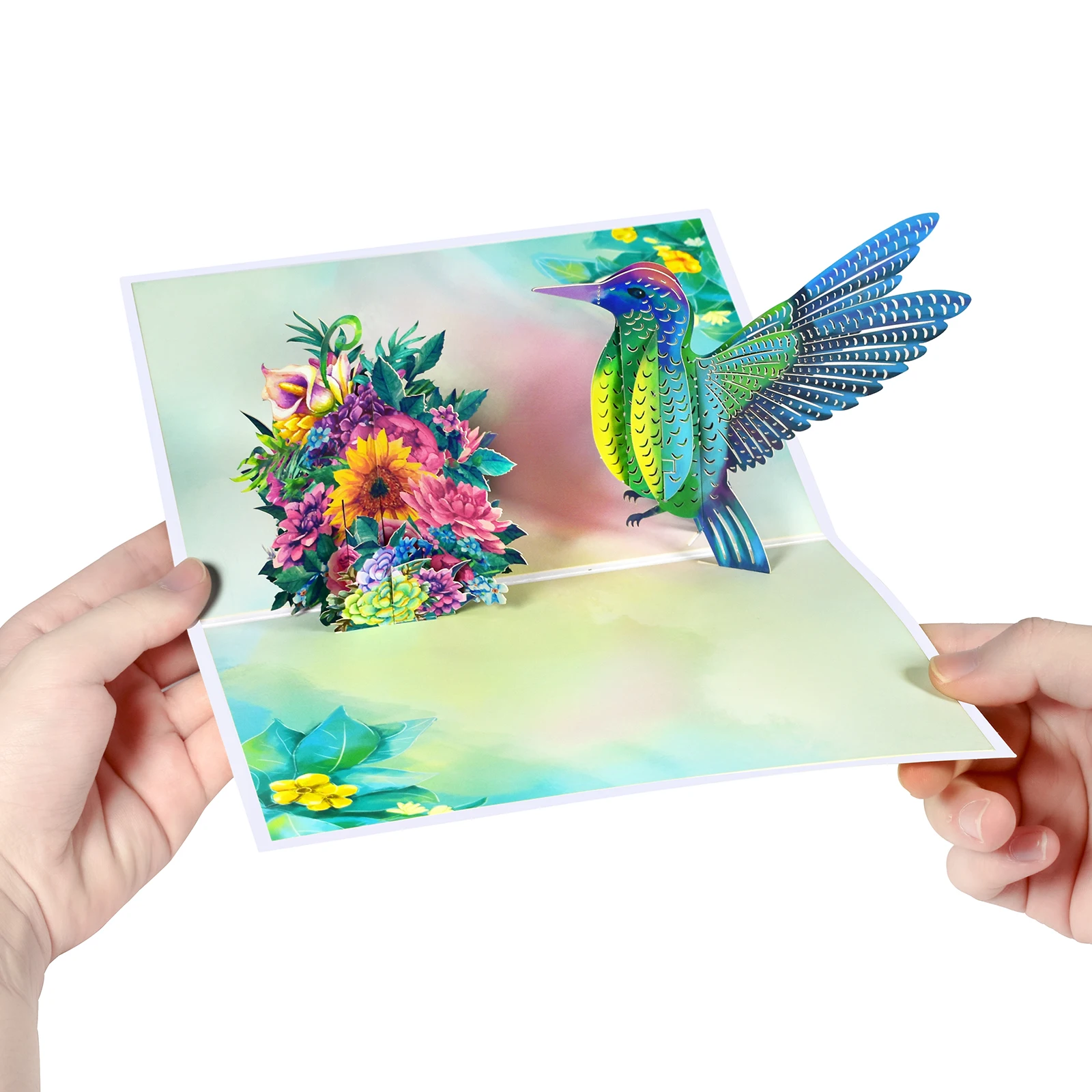 3D Hummingbird Pop Up Card for Birthday, Mother\'s Day