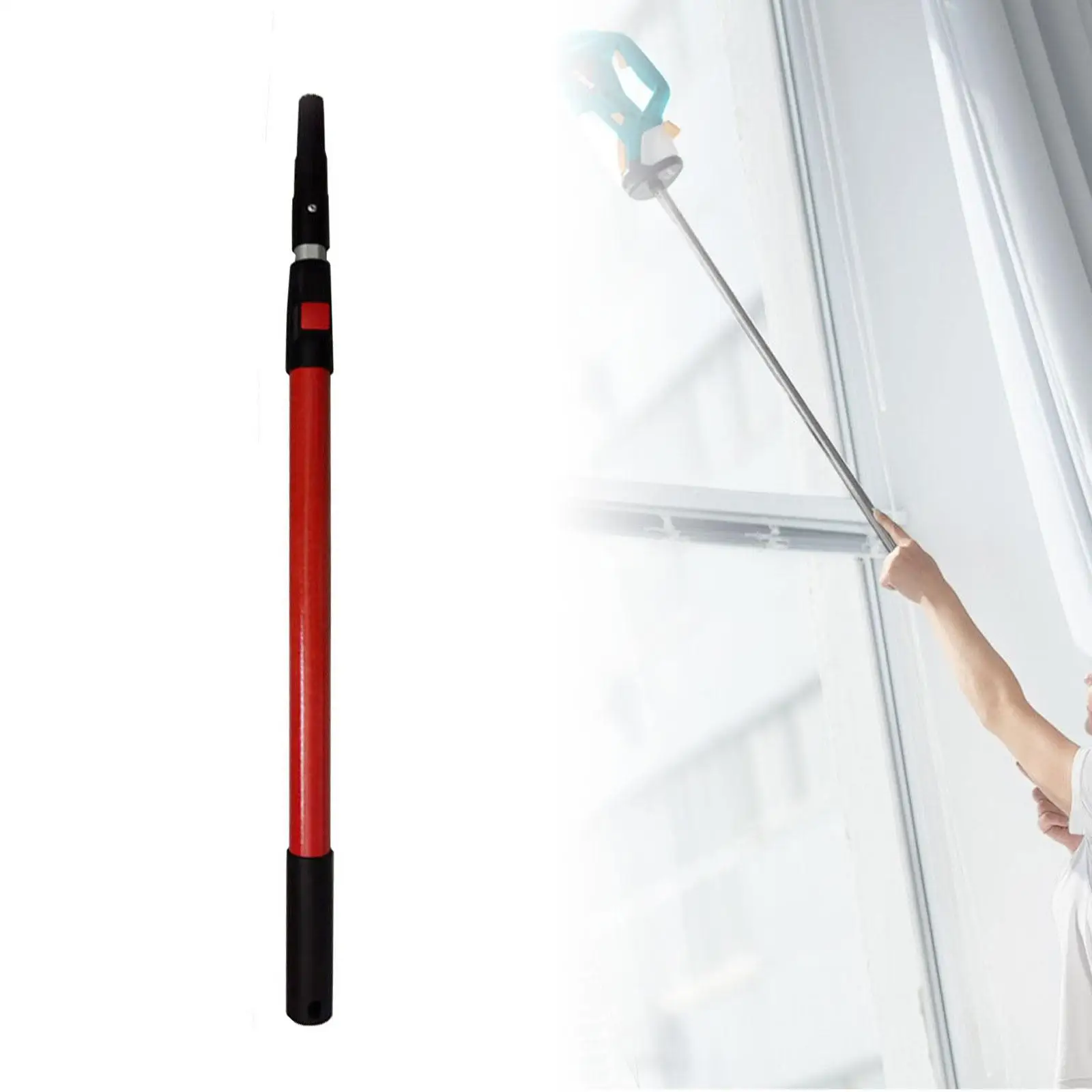 Telescopic Ceiling Wall Cleaning Brush Rod Extendable Pole Lightweight Retractable Extension Pole for Cleaning Deck Floor