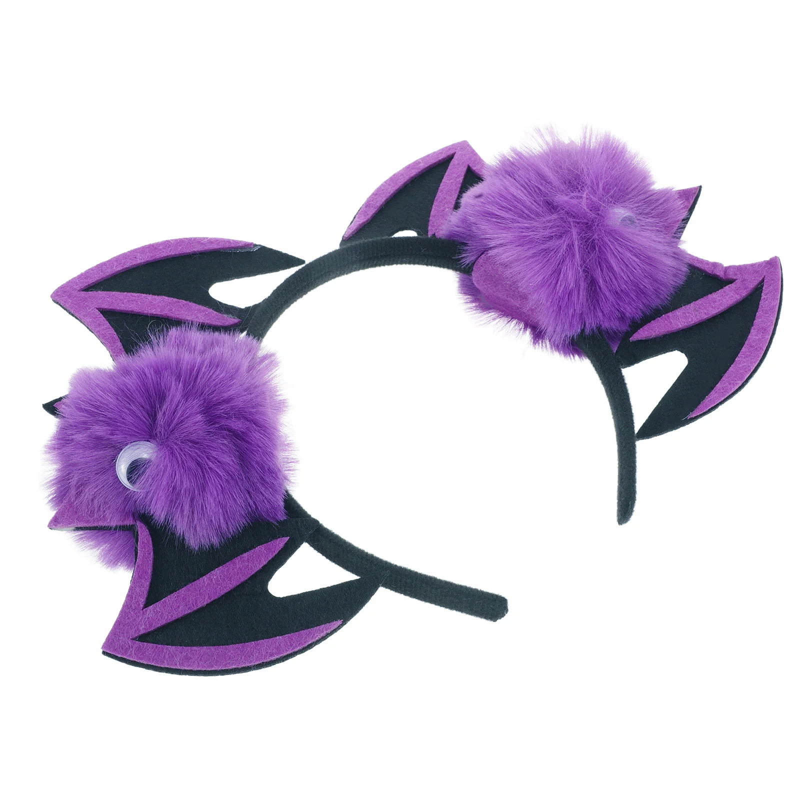 

Halloween Bat Headband Headdress Demon Ears Costume Hairball Headbands for Women Women's