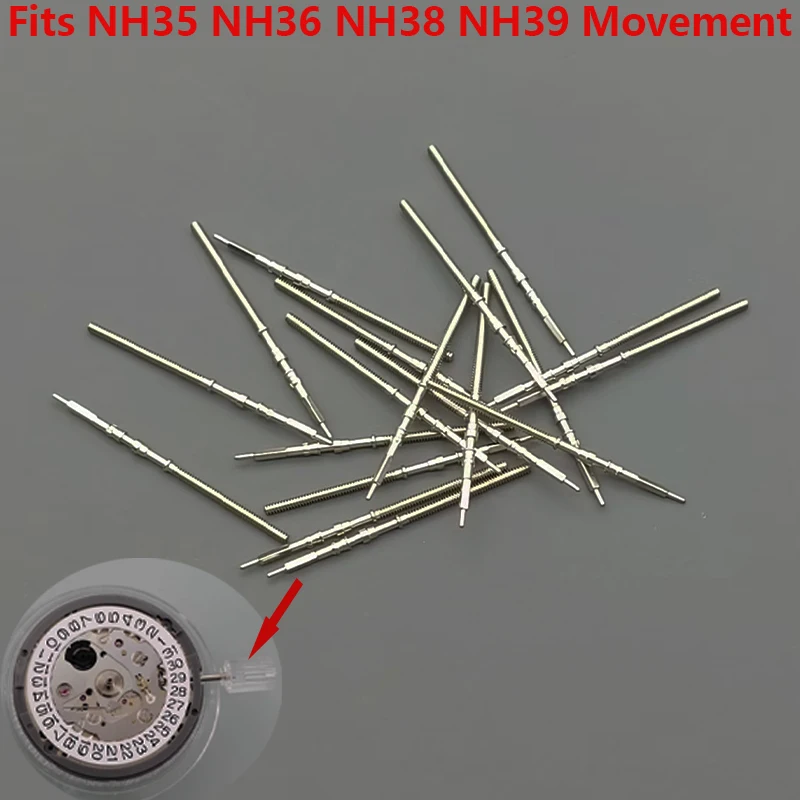 2/4PCS NH35 NH36 Movement Crown Stem Fits NH35 NH36 NH38 NH39 Movement Repair Replace Standard Stem Sult for NH35 Movement Parts - view 5