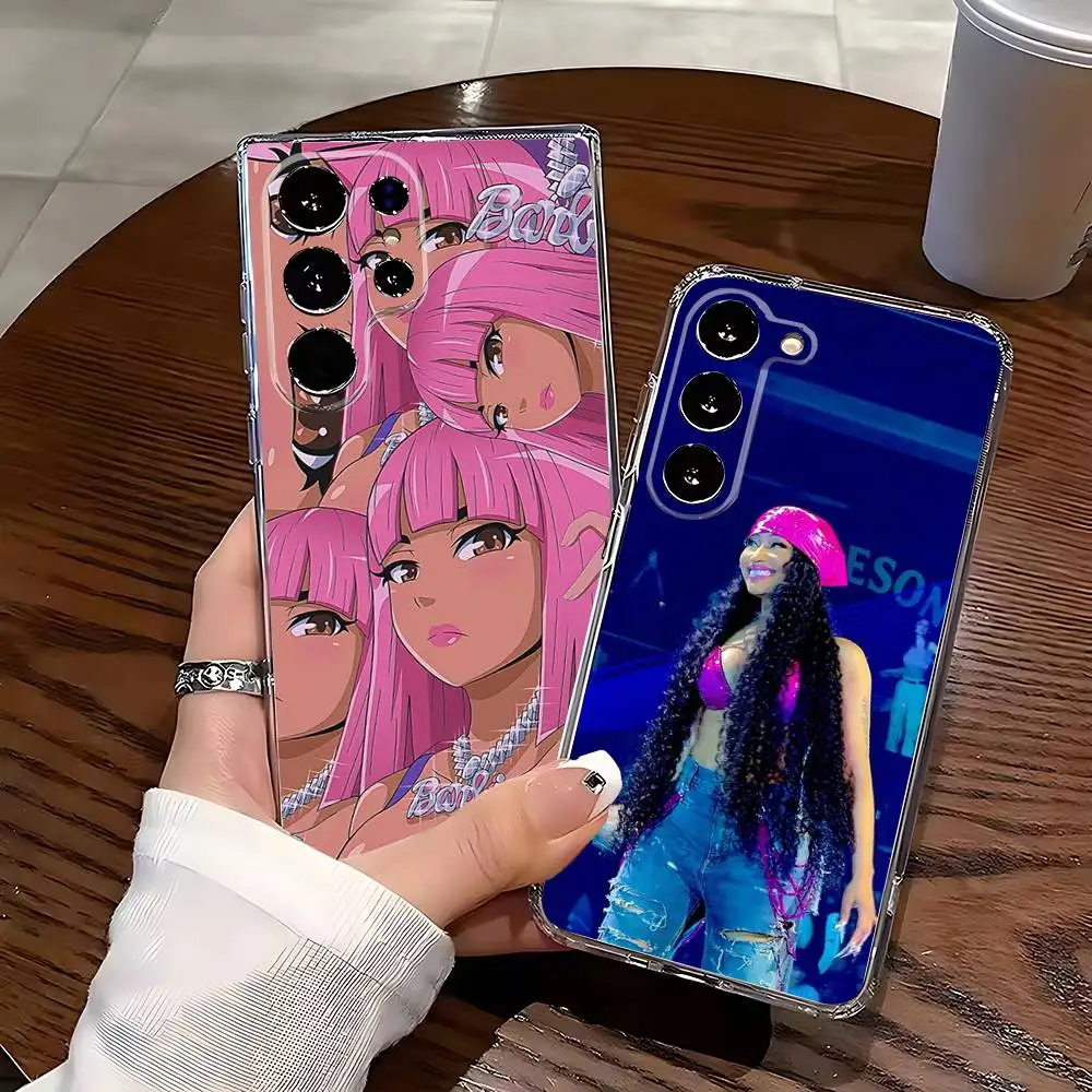 

N-Nicki Singer M-Minaj Phone Case Silicone For Samsung S30,23,21,22,20 FE lite,S10,9,PIus Note20ultra Soft Transparent