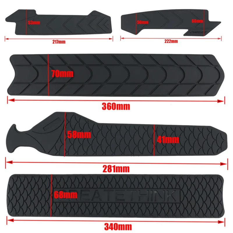 Silicone Bike Chain Protector Bicycle Frame Chainstay Pad Scratch-Resistant Road Bike Chain Guard Cover Bicycle Accessories