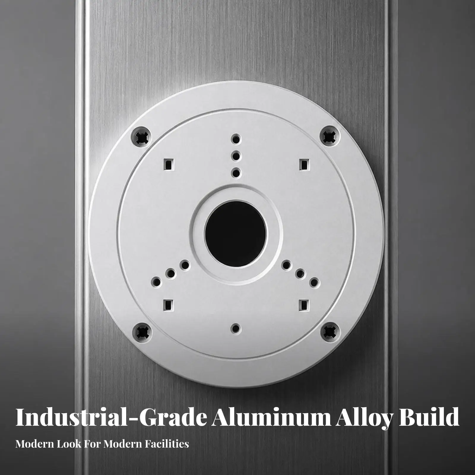 Dome Camera Base with Cable Management | Aluminum Alloy Construction, Weatherproof Sealing gasket, mounting bracket Junction