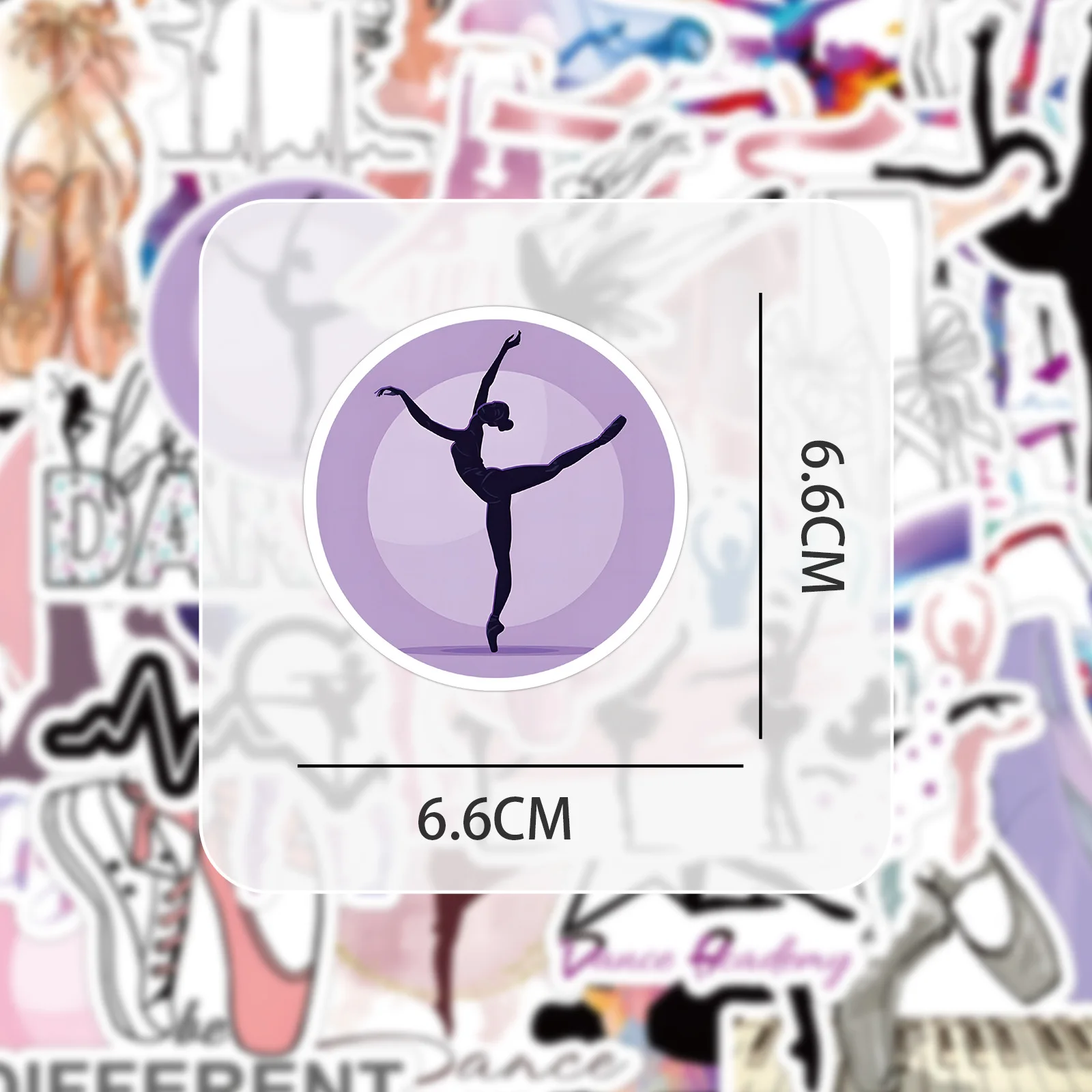 50 Uds pegatinas de baile de dibujos animados elementos de baile creativos impermeables zapatos de baile decoración de grafiti juguetes DIY nevera portátil guitarra