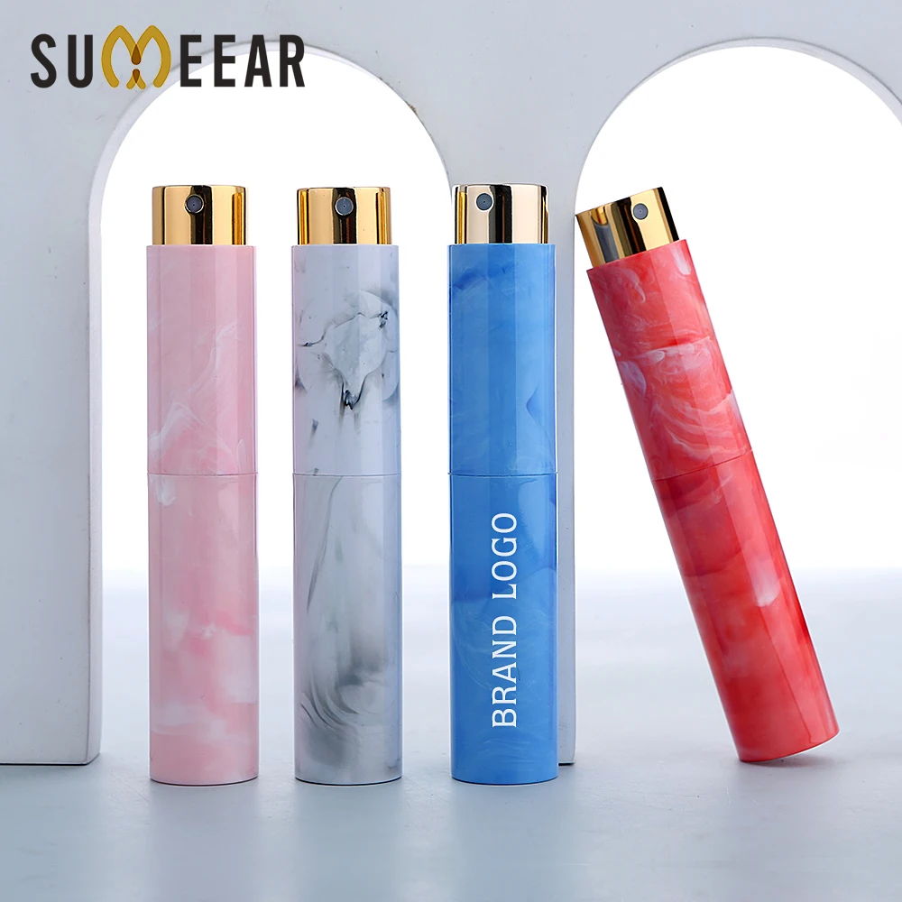 10ml Rotary Bottle Portable Perfume Bottle Marble Pattern Perfume Atomizer Mist Travel Container Cosmetic