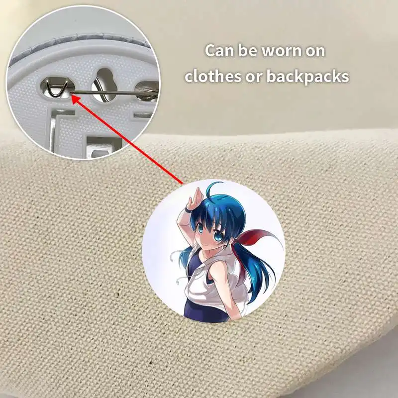 Futaba Hotaru Game Anime Character Soft Button Badge Brooch anchor Peripherals Pin Chest tag Pendant 58mm Tinplate Cartoon