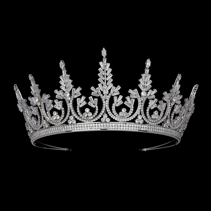 

Crown HADIYANA Luxury Full Zircon Wedding Tiaras for Women Prom Party Headpiece Elegant Bridal Headdress Hair Jewelry BC5991