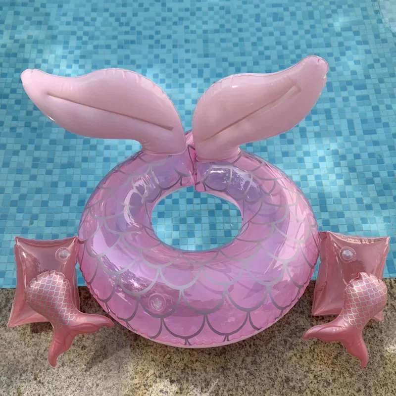 Estate gonfiabile nuoto cerchio PVC gonfiabile coda di pesce pantaloni tasca coda di pesce fessura bambino seduto sirena giocattolo gonfiabile