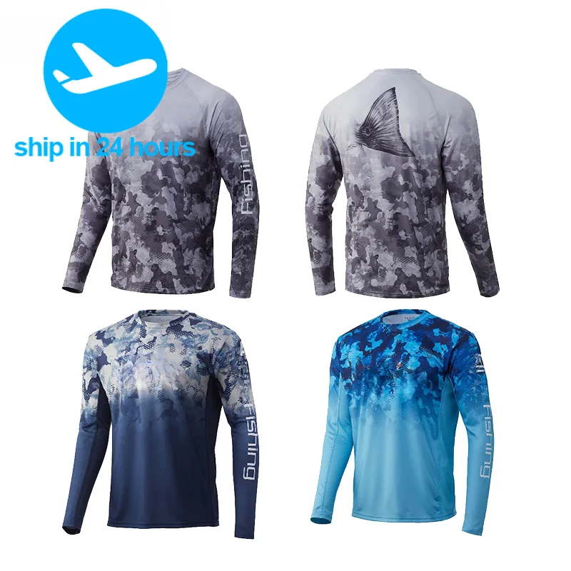 

Fishing Shirt Summer Long Sleeve Clothes Fish Gear Green Sportswear Outdoor Jersey Jacket UPF 50