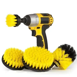 Electric Scrubber Brush Drill Brush Kit Power Drills Scrubber Brush For Carpet Glass Car Tires Nylon Brushes 2/3.5/4''