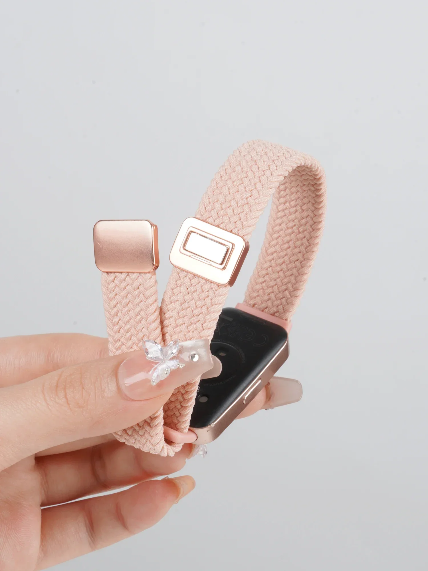 Offizielles geflochtenes Nylon-Schlaufenarmband für Huawei Band 11/11 Pro, Armband mit magnetischer Schnalle für Huawei Band 8/9/10/11/11 Pro – Detail 4