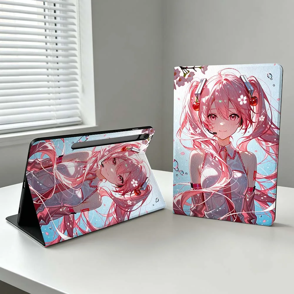 PINK H-HATSUNE Girl Gift For Samsung Galaxy Tab S11 S10 S9 S8 S7 S6 A11 A10.1 A9 A8 A7 Ultra FE Plus Soft Tablet Case