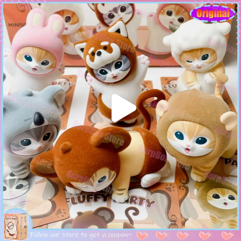

Original Mofusand Fluffy Party Series Blind Box Toy Cute Figure Kawaii Anime Figure Collect Toys Mystery Box Kids Holiday Gift
